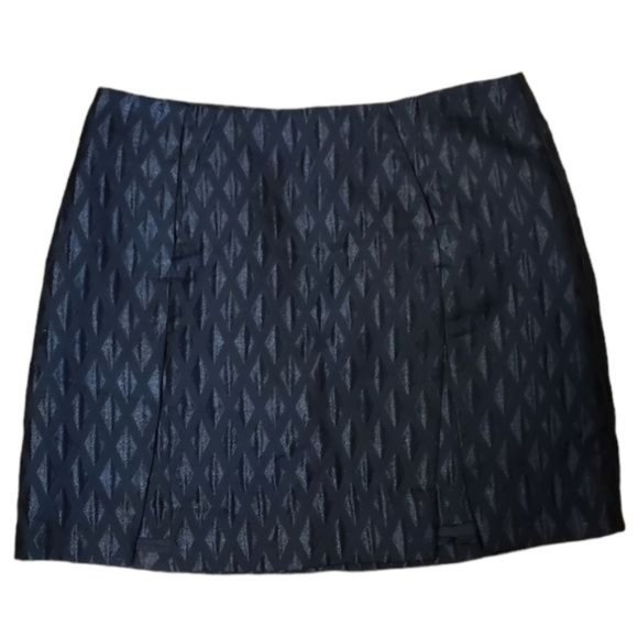 3/$15 Lelis Black Diamond Print Mini Skirt Size Medium - Picture 1 of 6